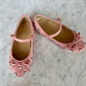 Janie and Jack Pink Embellished Mary Jane Shoes